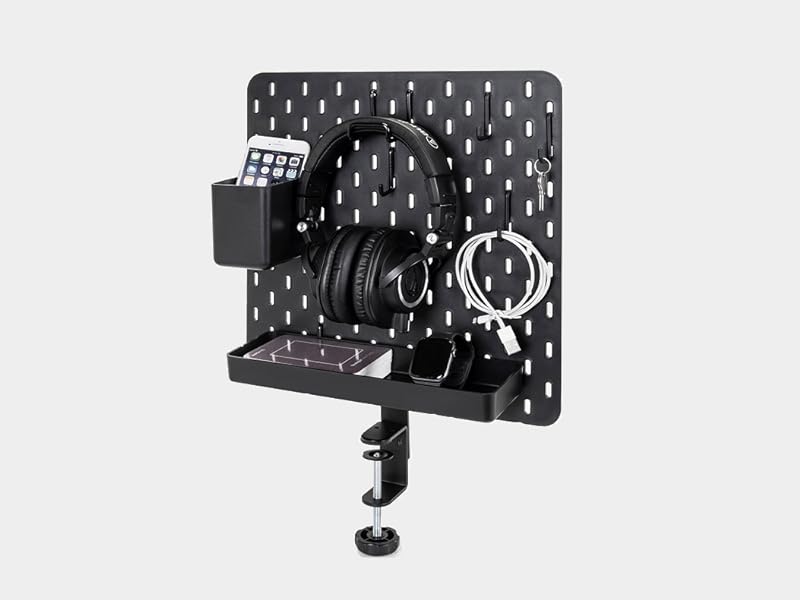 Metal Pegboard Organizer for Standing Desk Accessories Privacy Panel Work Desk Storage