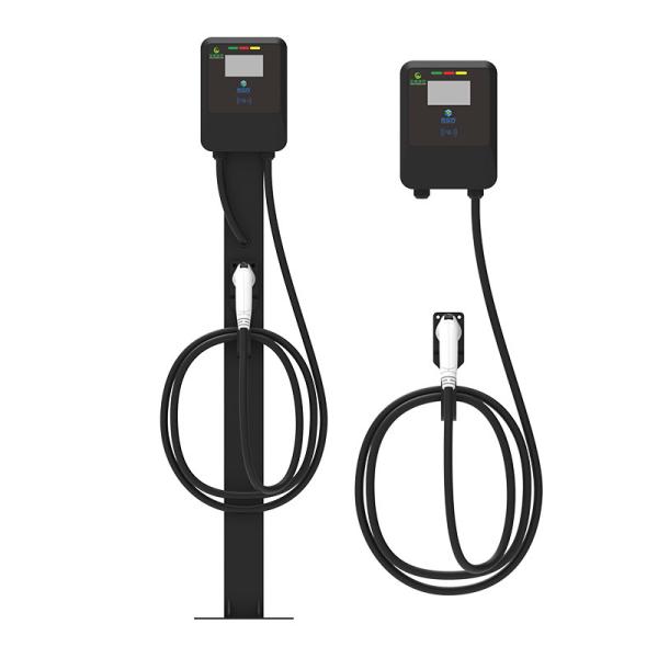 220V/7KW/32A Black Wall-Mounted / Post-Type Electric Vehicle Charging Pile