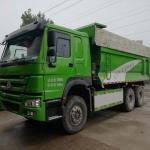 Green 10 Wheel RHD 20 Ton Dump Truck SINOTRUK Brand With German ZF8118 Steering