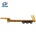3000mm Width 3 Axles Excavator Transport Lowbed Semi Trailer with 2 Rear Steel