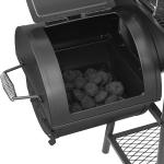 Heavy Duty Large Barrel Charcoal Grill for Garden Smoker DIY Black Cold Rolled