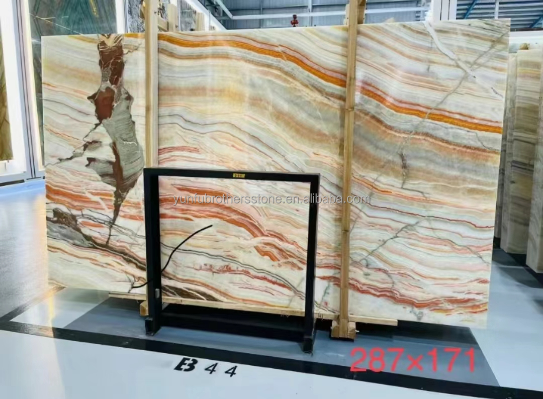 Cut-To-Size Onyx Marble Stone Slabs Perfect for Home Decor and Living Room Table