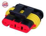Black Waterproof Auto Wire Connectors 4 Wire Waterproof Connector TS16949