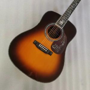 Quality Custom MT Dreadnought D Body Sunburst Acoustic Guitar Wood Pickguard Martin D45 Guitar wholesale