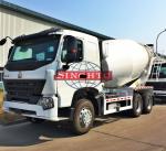 6x4 Cement Mixer Truck 9m3 Volume HOWO A7 Cabin Series 336 / 371hp Engine Power