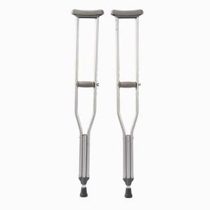 Quality 25*5*100cm Aluminum Alloy Adjustable Axillary Crutches Under Arm For Adults wholesale