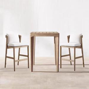Quality Modern Outdoor Furniture Dining Teak Garden Chair Home Patio Bar Chair Rattan Chair Bar Stool Waterproof Sun Protection wholesale