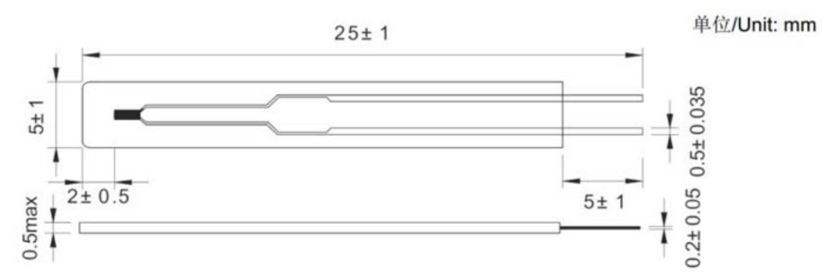 Ultra Thin Film NTC Thermistor Probe 10K B3435 Temperature Sensor For Kitchen Thermometer