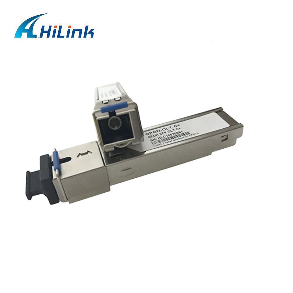 GPON OLT C+ 20KM SFP Transceiver Module Tx1490nm 2.488Gbps Rx1310nm Simplex SC / UPC