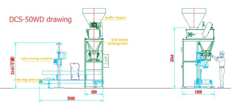 Rustproof 5kg/Bag Belt Feeding Powder Filling And Packing Machine