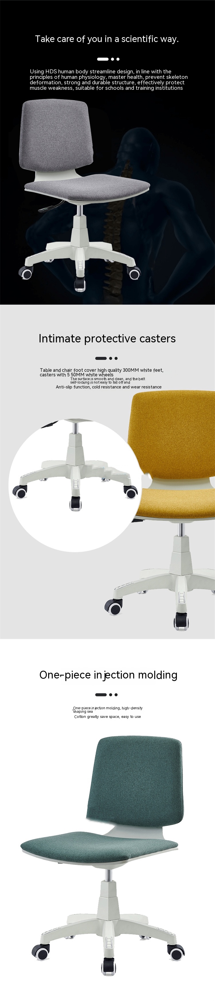360 Degree Swivel Chair Height Adjustable Optional Colors Commercial Room Office Chair PC Chair