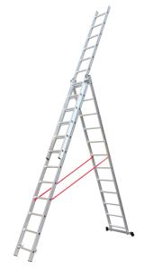 Quality Silver 3x10 6.53m Collapsible Aluminium Ladder wholesale