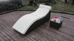 Adjustable Resin Wicker Lounge Chair Set , Beach Chaise Lounge