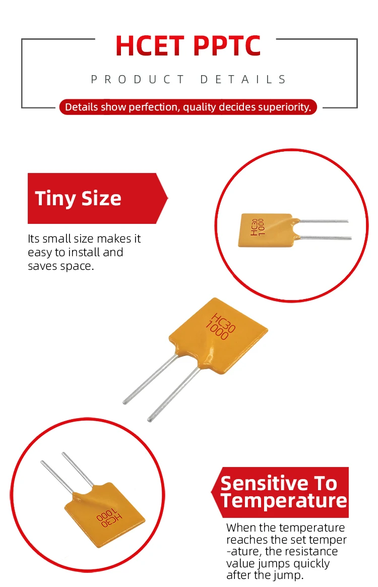 High Precision Polyswitch PPTC Resettable Fuse Overcurrent Protection Devices For Li Ion Battery