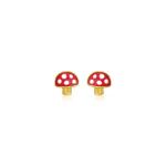 Chubby Mushroom Earrings 925 Childrens Sterling Silver Earrings