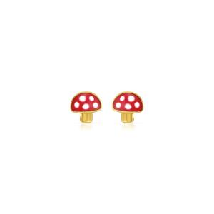 Quality Chubby Mushroom Earrings 925 Childrens Sterling Silver Earrings wholesale