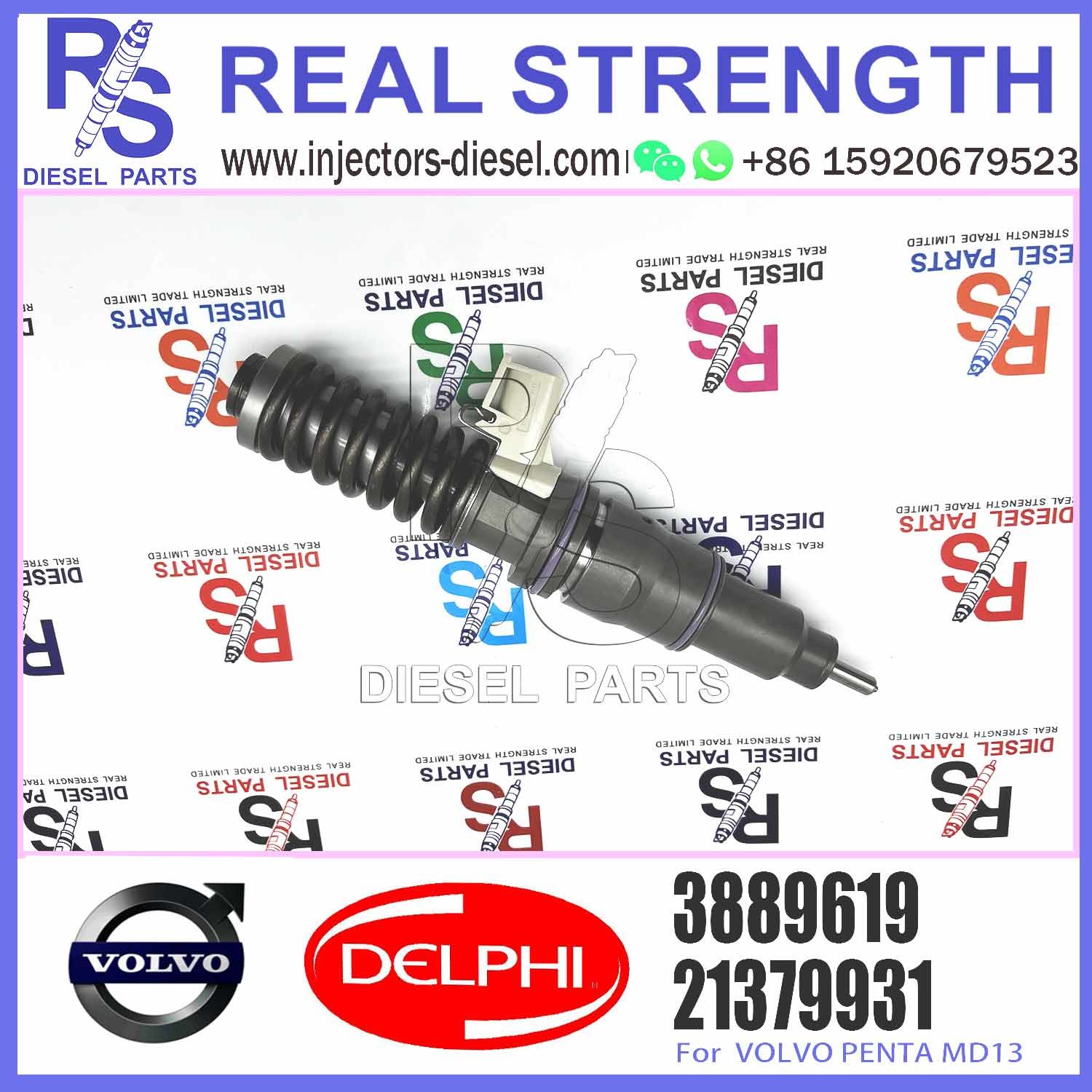 Diesel Fuel Injector 21379931 BEBE4D27001 BEBE4D18001 3801368 3889619 E3.18 for V-O-L-V PENTA MD13