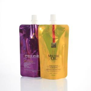 Quality 300ml Purple Yellow Stand Up Pouch plastic Screw Covers wholesale