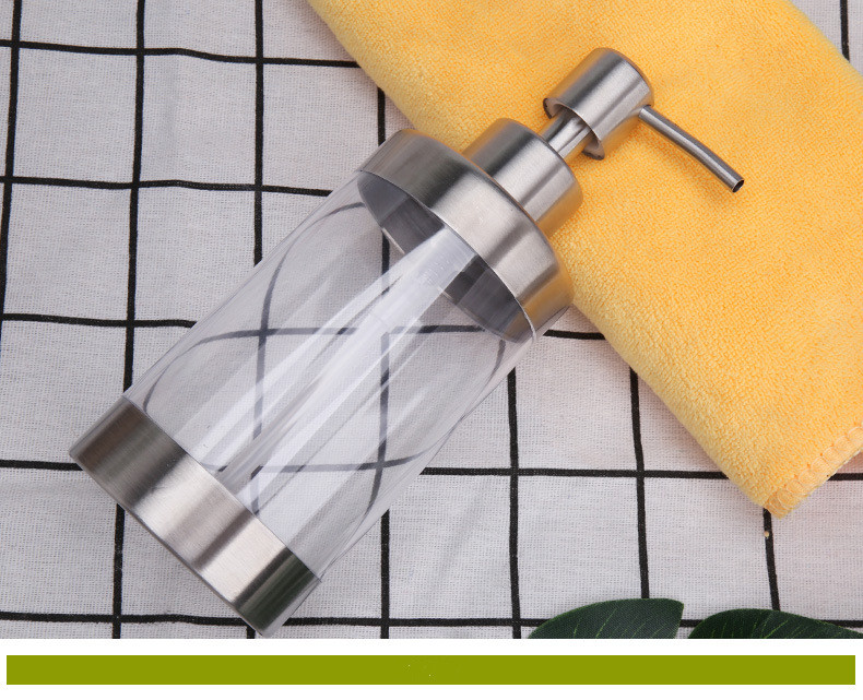 350ml stainless steel and glass liquid soap dispensers Kitchen Sink and Bathroom Soap Dispenser