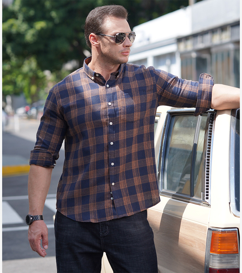 Breathable Poplin Fabric 2022 Fashion Men's Long Sleeve T-Shirts for Autumn Plus Size