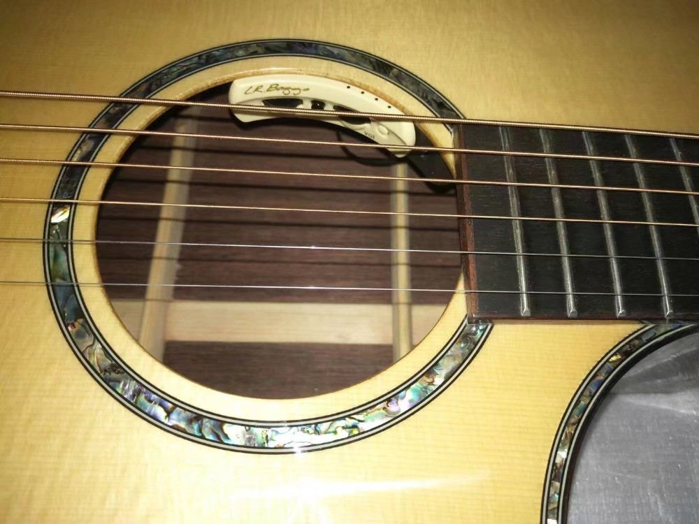 AAAA dreadnought body customize guitar cut-away AAAA all solid single cut armrest acoustic electric guitar