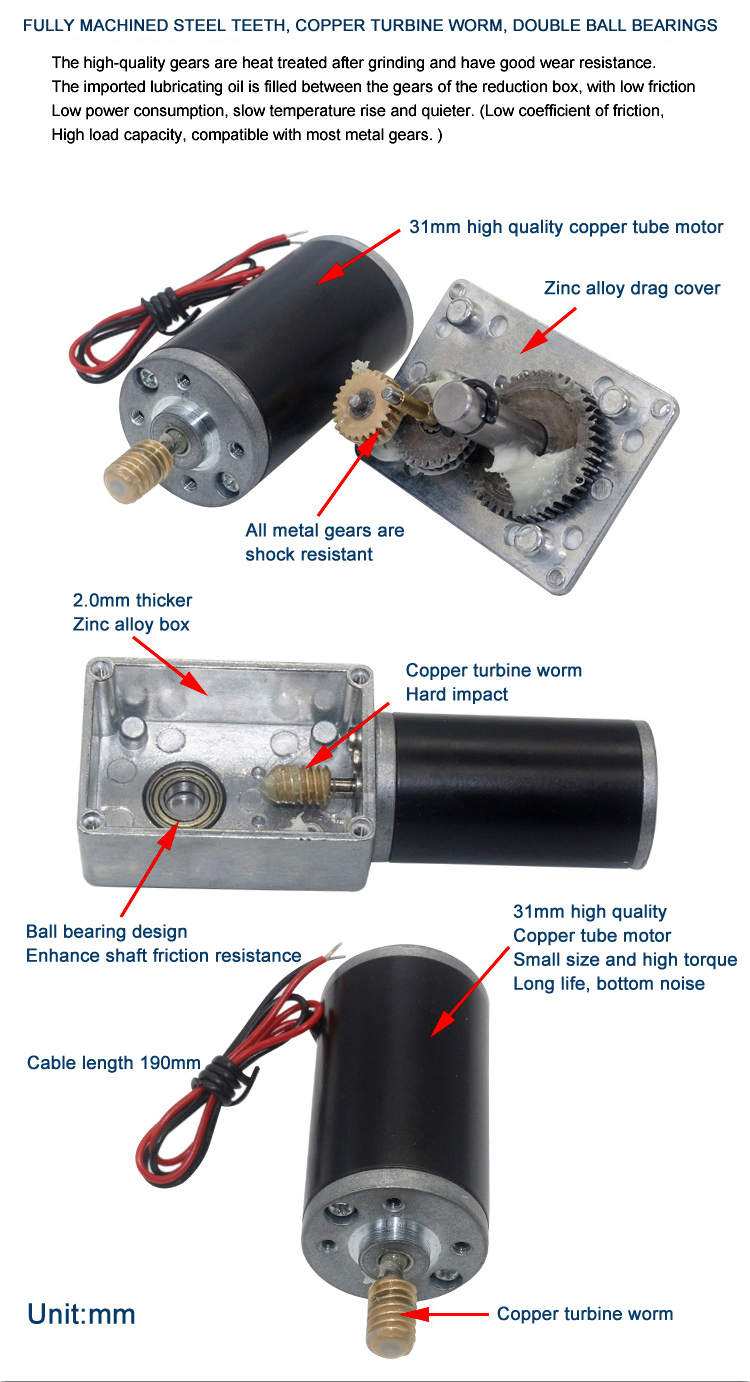 Faradyi Water-Proof 24V 30Mm 3000W Toy Plastic Internally Dc Brushless Geared Motor