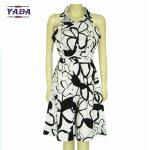 Summer elegant sleeveless hot style print girls dresses lady's ladies dinner