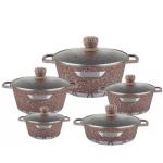 Wholesale 10 Pieces Cooking Pot Set Induction Non Stick Cookware Set Aluminium
