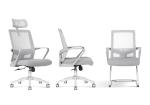 Gray Ergonomic visitor seating chair meeting chair mesh chair