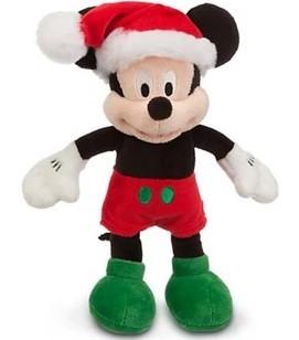 Red Disney Plush Toys Christmas Mickey Mouse Stuffed 45cm Customized