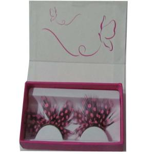 Quality luxury hinged eyelash packaging paper box custom clamshell eyelash magnet box wholesale