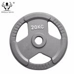 Gray Painted Cast Iron Fitness Equipment Barbells Hammertone Finish