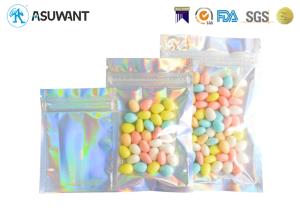 Quality Holographic Weed Aluminium Foil Mylar Zipper Bags For Candy wholesale