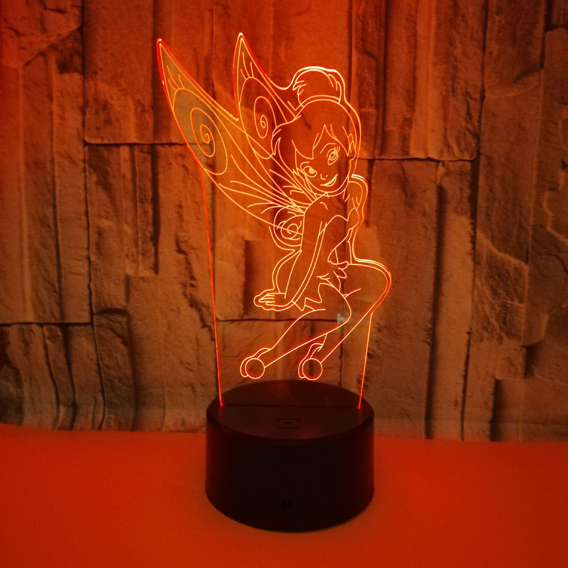 Barbie Anime cartoon pattern custom 3D night light colorful angel LED remote control lamp creative gift table lamp