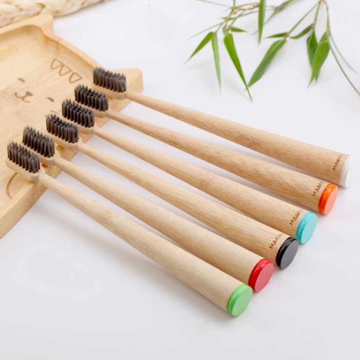 Kids 100% Eco Bamboo Toothbrush Compostable Wood Fiber Bristles