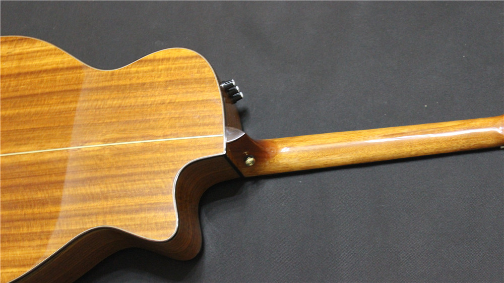 Top Quality left handed koa wood cutaway acoustic electric guitar G24 model best guitars