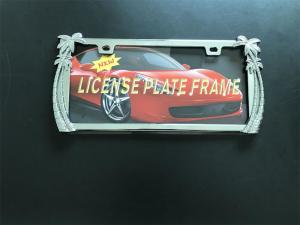 Quality Beach Palm Trees Car License Plate Frame Water Resistant And Durable wholesale