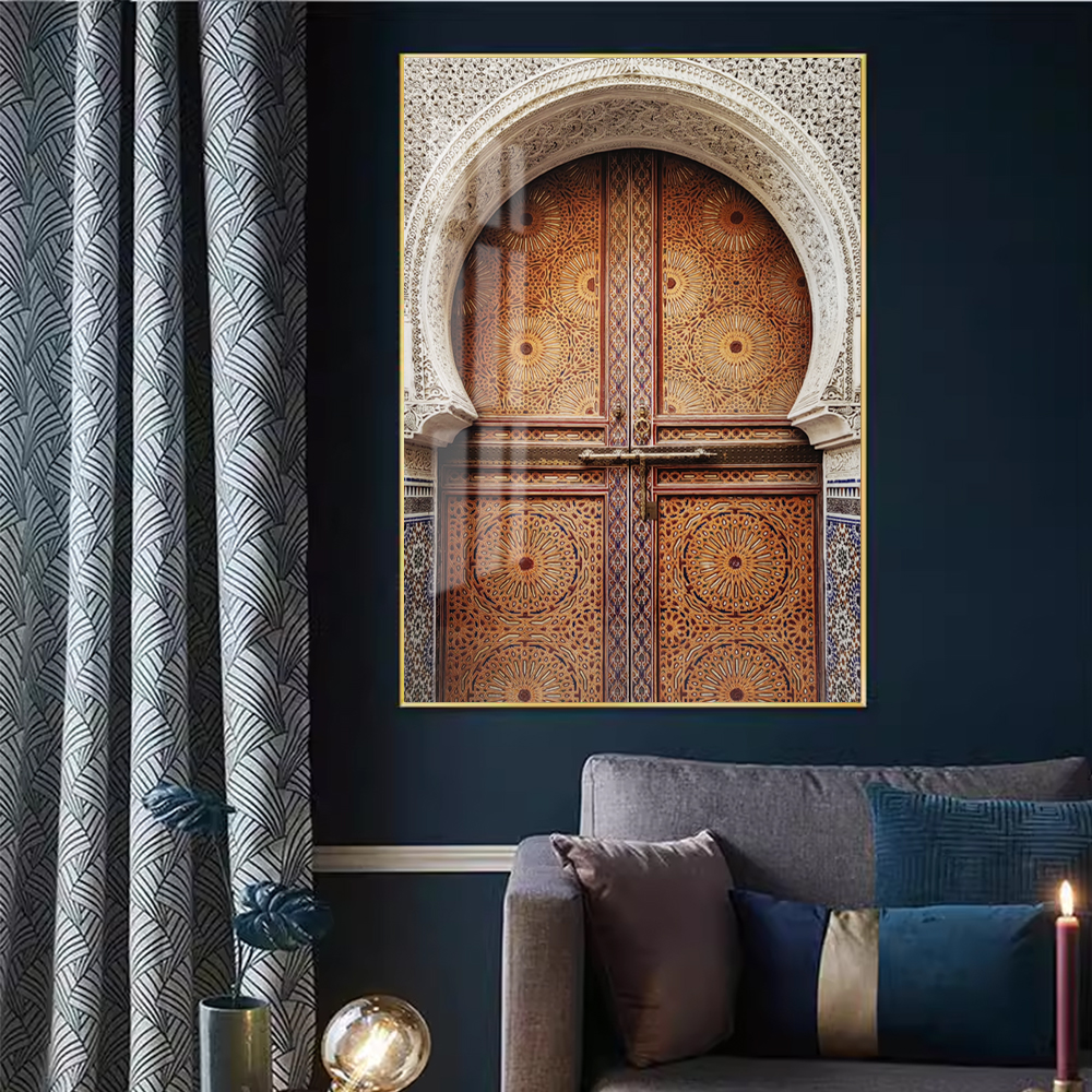 Moroccan Style Vintage Taj Mahal Wall Art Canvas Wall Painting For Home Office Decor