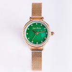 Round Japan Movt Gold Watch 32mm Mesh Belt Waterproof Quartz