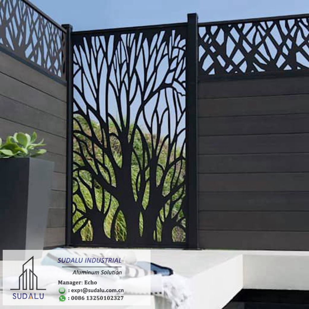Powder Coated Aluminum Decorative Perforated Panel for Garden Fence Gate