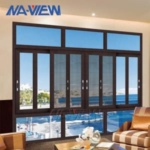 Quality Guangdong NAVIEW Grills Design Tinted Tempered Glass Sliding Windows Simple Windows wholesale