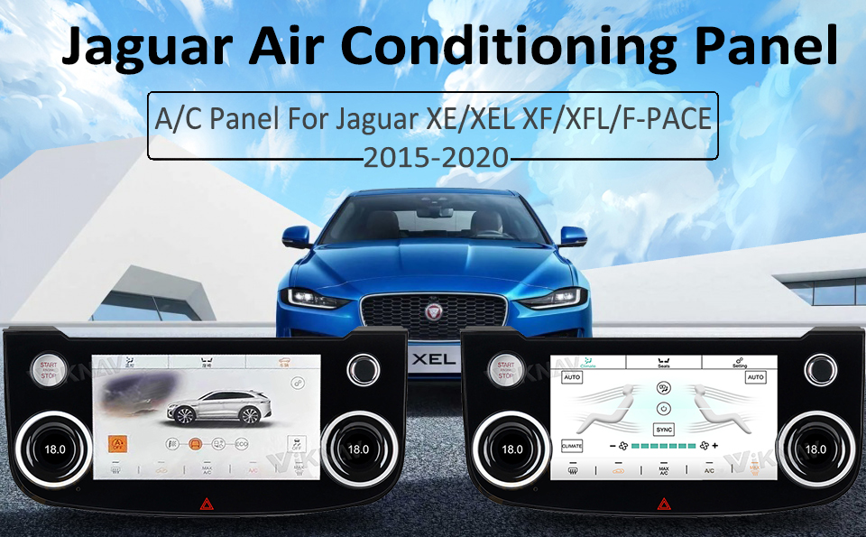 Jaguar Series LCD Climate Control Screen Car AC Panel 10.0inch Full Touch Screen