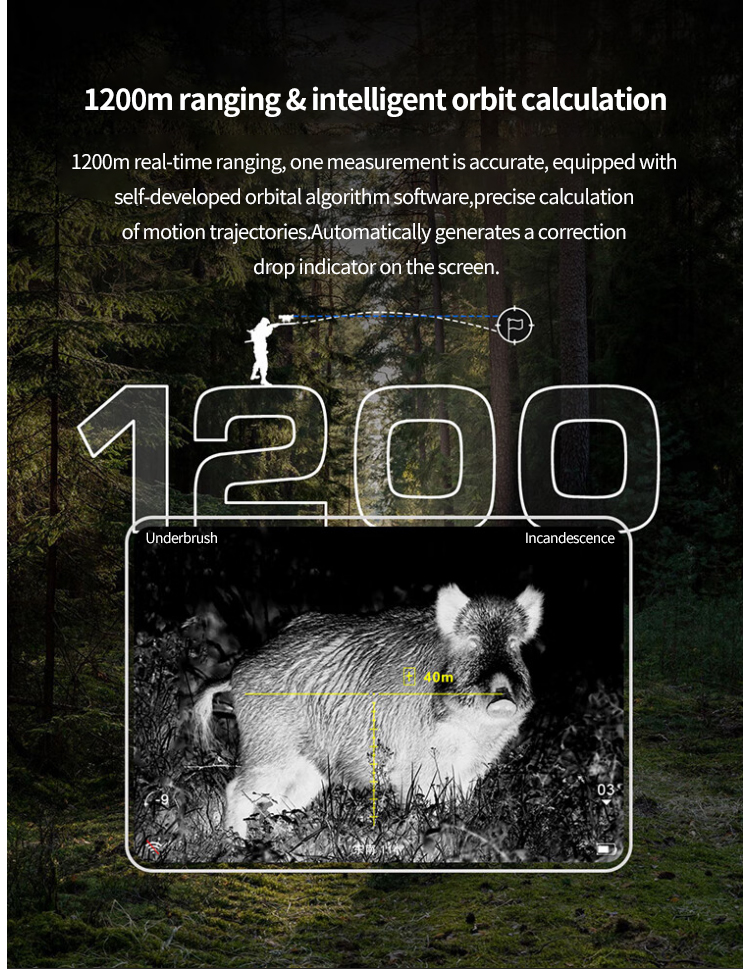 1200m Army Night Vision Monocular Searching Aiming Thermal Infrared Monocular