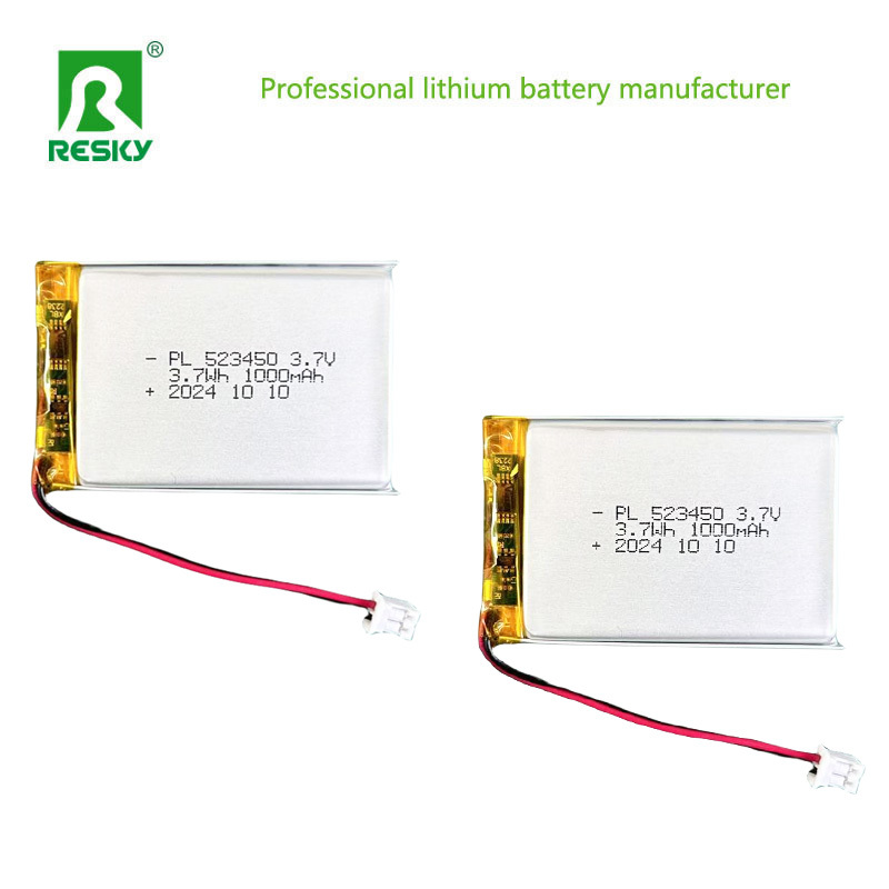 Cylindrical Lipo Battery Cells 523450 603450 3.7V 7.4v 1000mAh