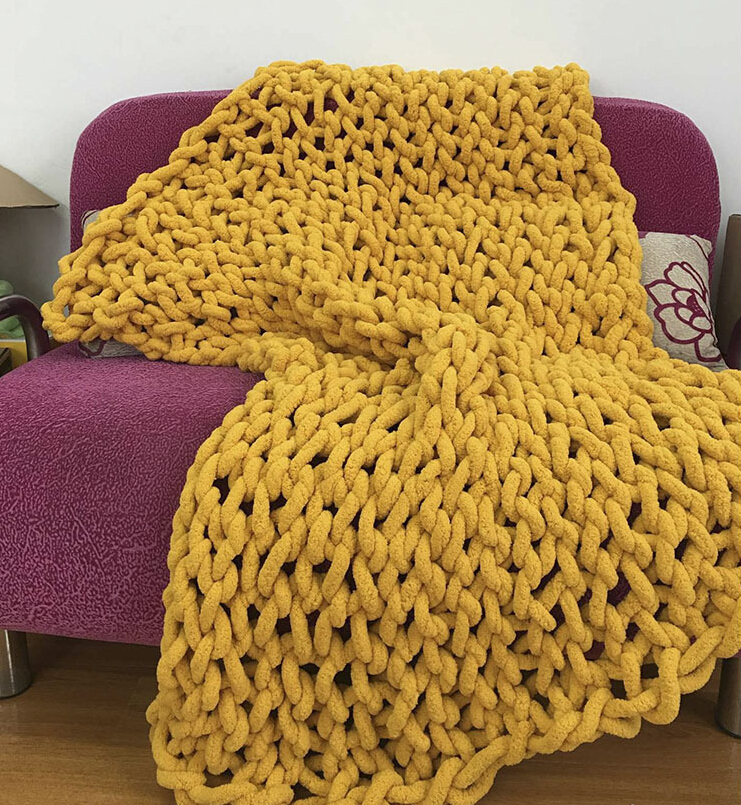 Giant Chunky Crochet Hand Knitting Chenille Yarn For Blankets
