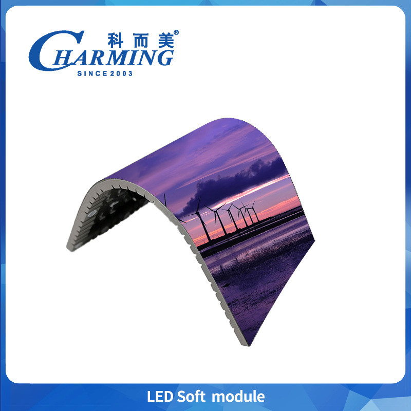 Charming P1.86/P2/P2.5/P3/P3.076/P4 High Refresh Rate Indoor LED Display Soft Magnetic Modules Support Spiral & Wave & Ribbon Screens