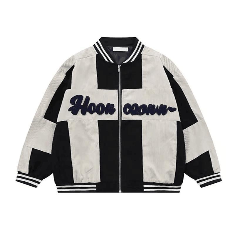 Patchwork Varsity/Letterman Corduroy Jacket Men&prime;s Vintage Casual Baseball Jacket