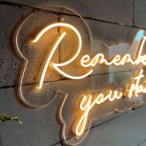 Quality Tea Green Custom Wall Hanging Neon Sign Light USB/Battery Operated Birthday Gift Wall Art Led Neon Night Light wholesale
