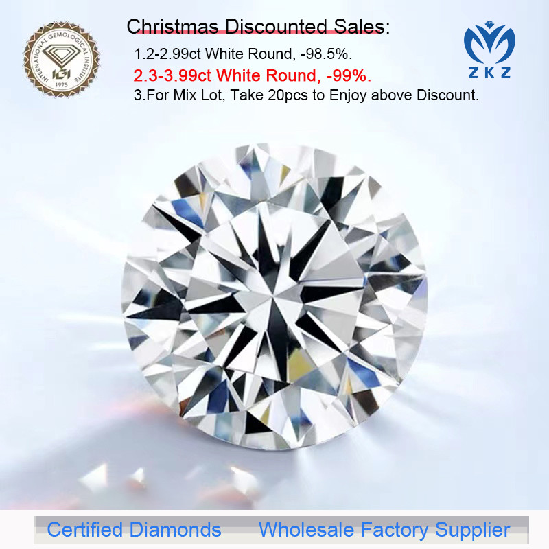 2.2ct D VVS CVD Laboratory Created Diamond IGI Certified Radiant Shape