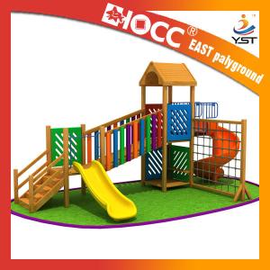 Quality Rainbow Wooden Playground Equipment Galvanized Steel Pipe CE Approved wholesale
